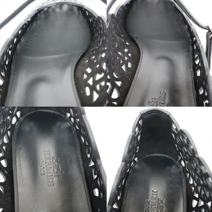 Hermes Ballet Shoes Meri Chaine D'ancre Black Calf Notation 38.5