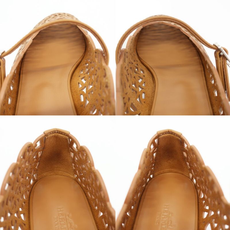Hermes Ballet Shoes Meri Chaine D'ancre Natural Calf Notation