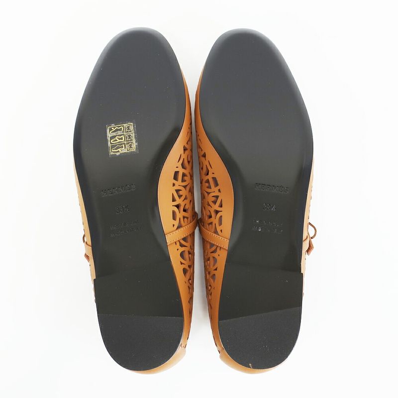 Hermes Ballet Shoes Meri Chaine D'ancre Natural Calf Notation