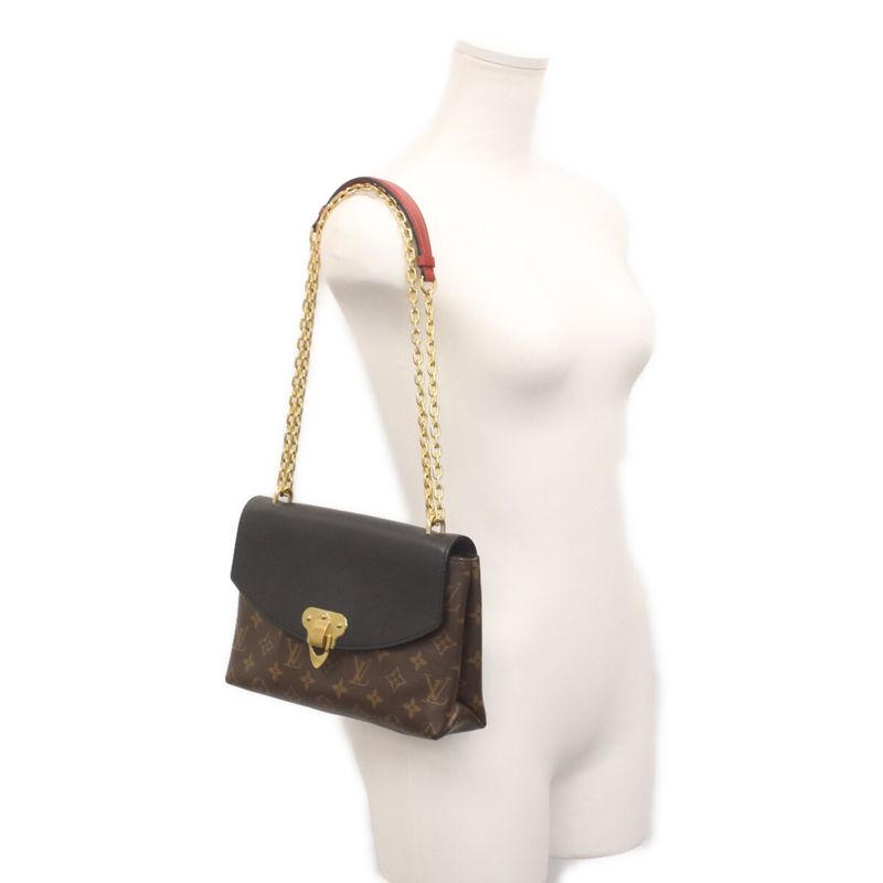 Louis Vuitton Monogram Trillon Noir Sampler Seed Shoulder Bag ) Brown Black