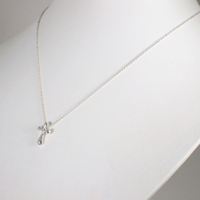 Tiffany & Co 925 Small Cross Pendant Necklace