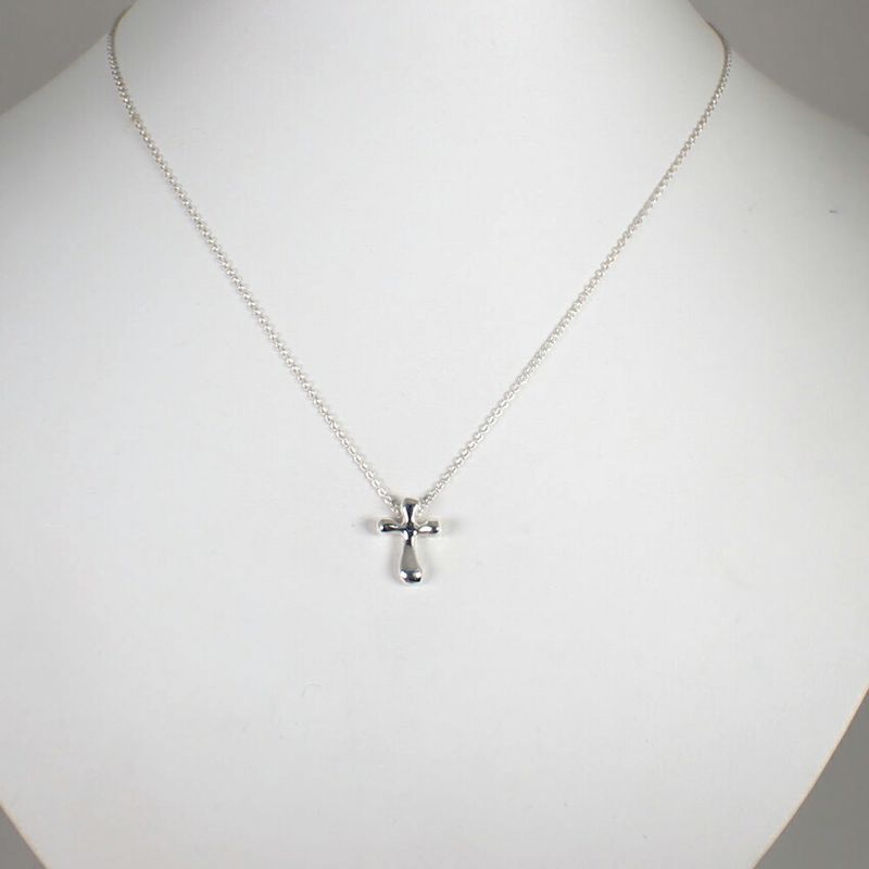 Tiffany & Co 925 Small Cross Pendant Necklace