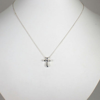 Tiffany & Co 925 Small Cross Pendant Necklace