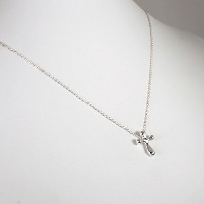 Tiffany & Co 925 Small Cross Pendant Necklace
