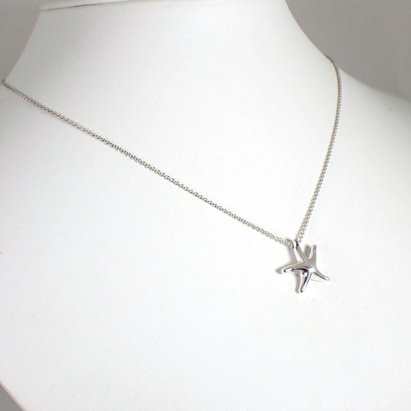 Tiffany & Co 925 Star Fish Pendant Necklace