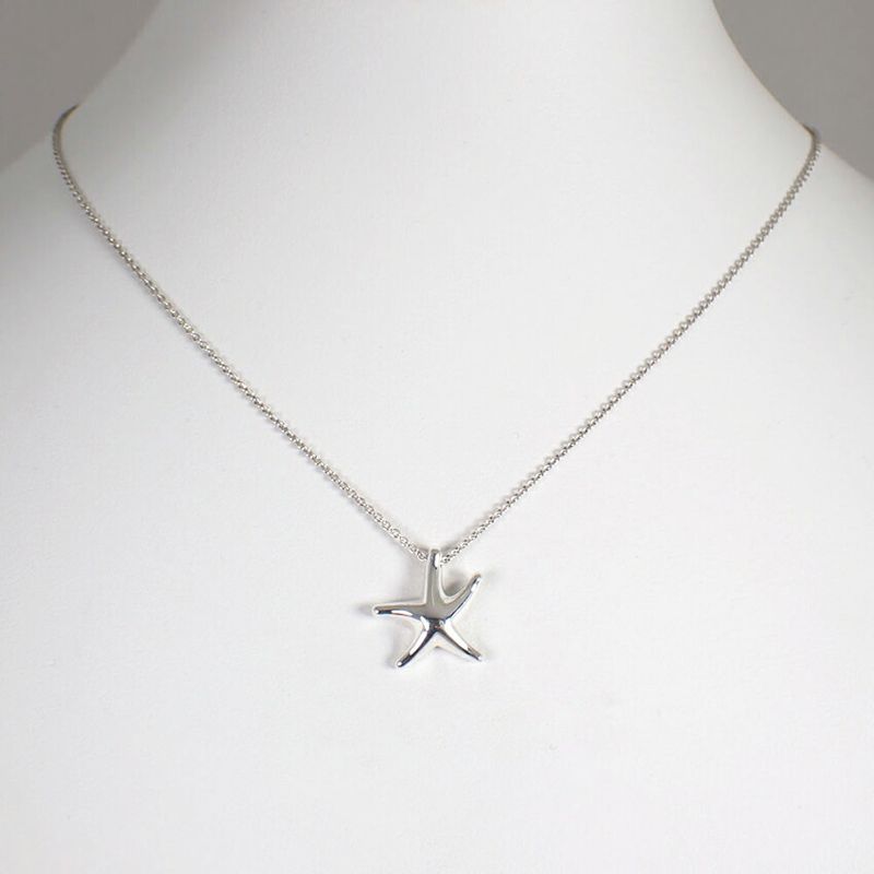 Tiffany & Co 925 Star Fish Pendant Necklace