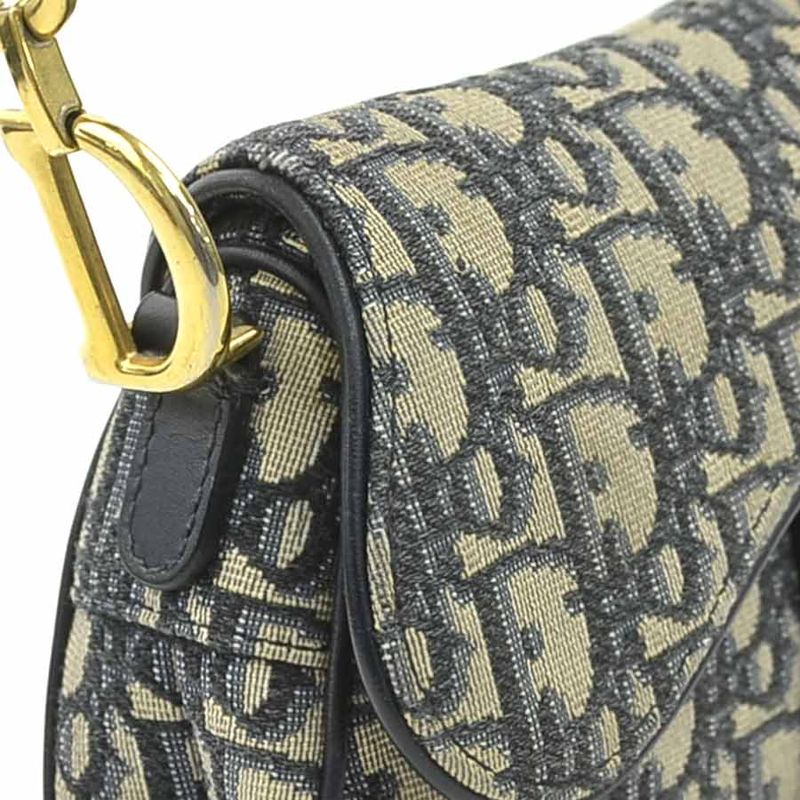Dior Saddle Bag Leather Canvas