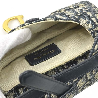 Dior Saddle Bag Leather Canvas