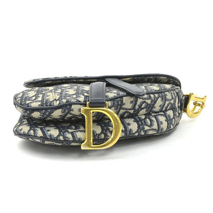 Dior Saddle Bag Leather Canvas