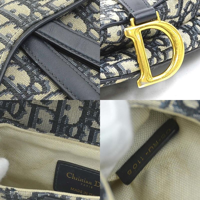 Dior Saddle Bag Leather Canvas