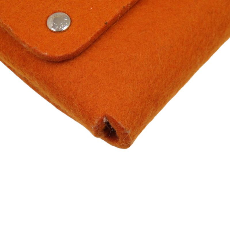 Hermes Playing Card Case Etui Carte GM Felt Orange