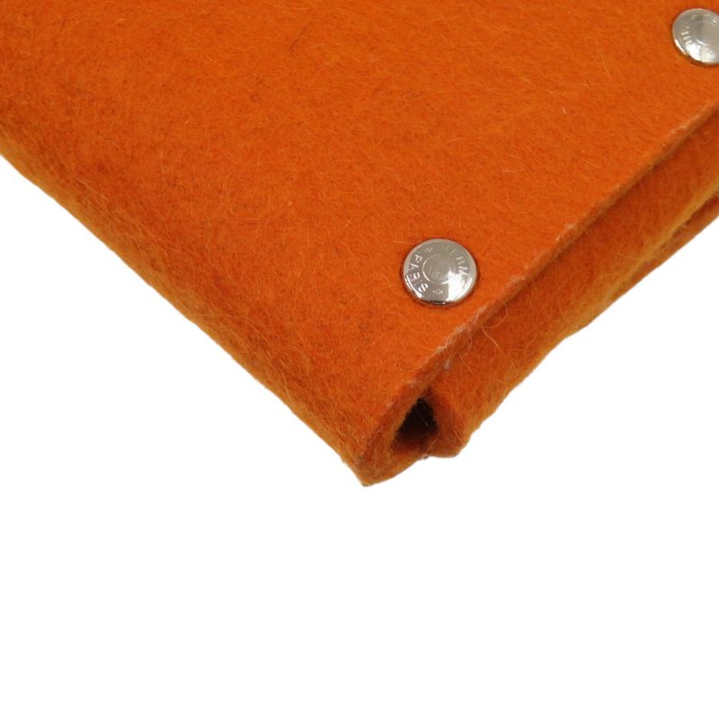 Hermes Playing Card Case Etui Carte GM Felt Orange