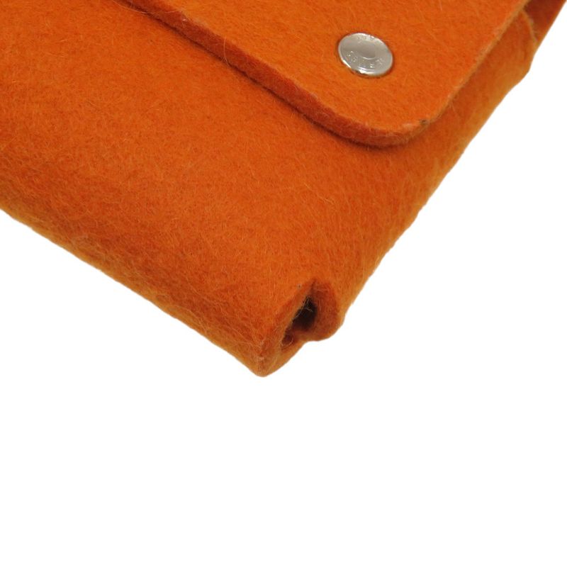 Hermes Playing Card Case Etui Carte GM Felt Orange
