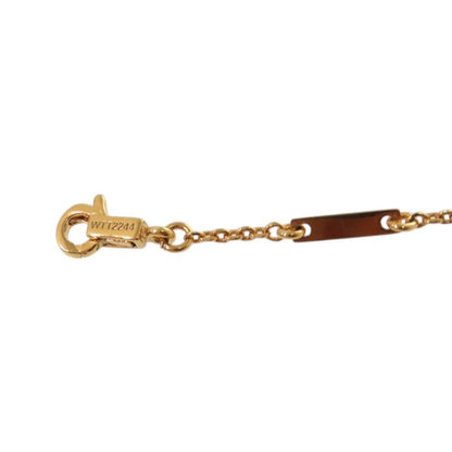 Celine Triomphe Sparkle Metal Rhinestone Gold Necklace