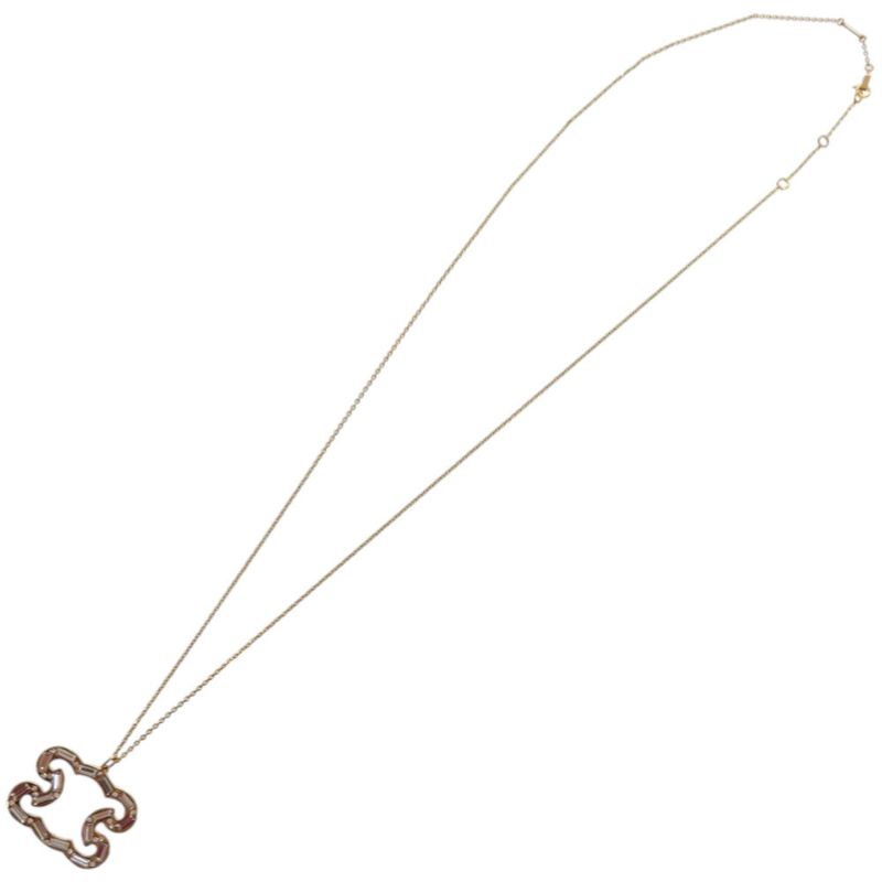 Celine Triomphe Sparkle Metal Rhinestone Gold Necklace