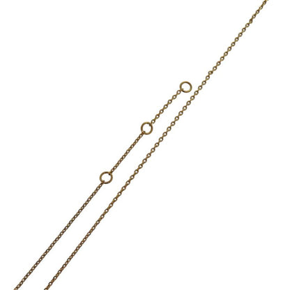 Celine Triomphe Sparkle Metal Rhinestone Gold Necklace