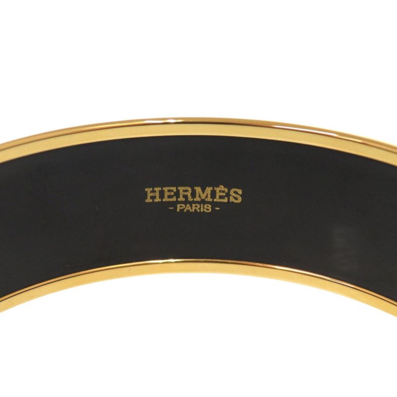 Hermes Enamel GM Tea for Two Metal Multicolor Bangle Bracelet