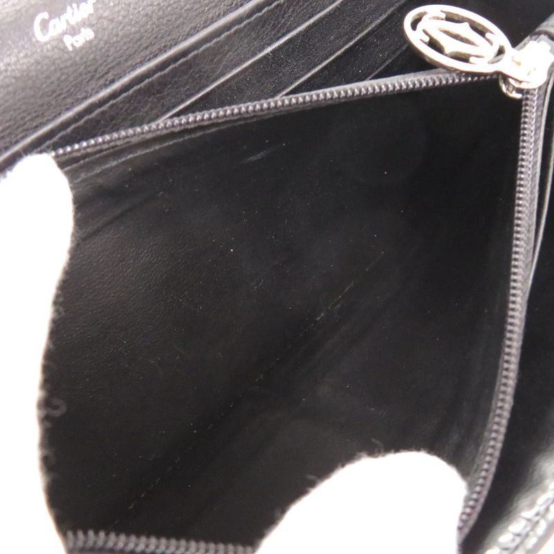 Cartier Happy Birthday Patent Leather Black Wallet