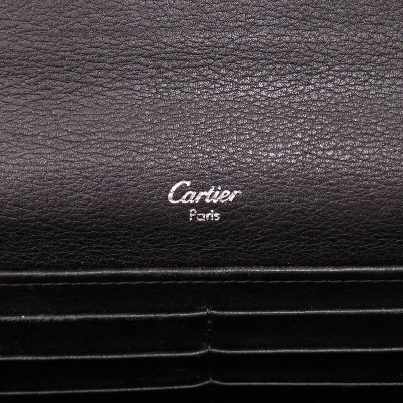 Cartier Happy Birthday Patent Leather Black Wallet