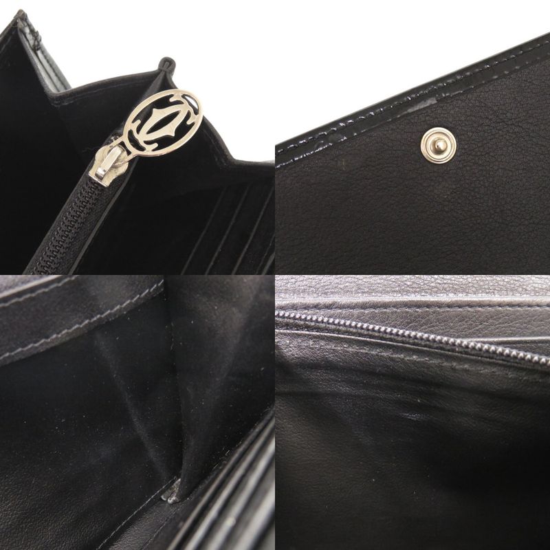 Cartier Happy Birthday Patent Leather Black Wallet