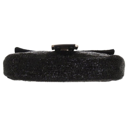Fendi Mamma Bucket Beads Leather Black Handbag