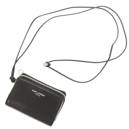 Saint Laurent Paris 2-Way Neck Strap Fragment Zip Box Silver Shoulder Bag