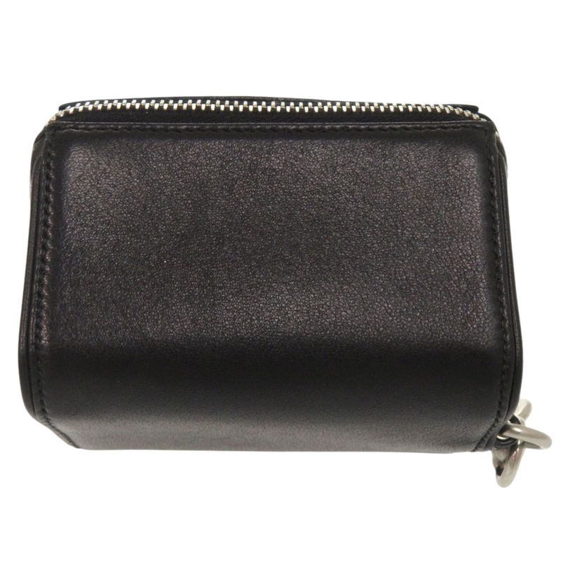 Saint Laurent Paris 2-Way Neck Strap Fragment Zip Box Silver Shoulder Bag