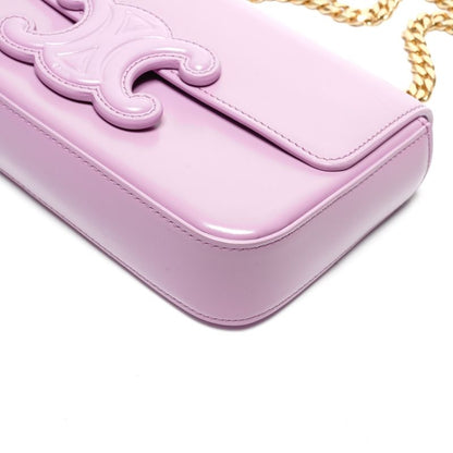 Celine Shoulder Bag Triomphe Chain Shiny Calfskin