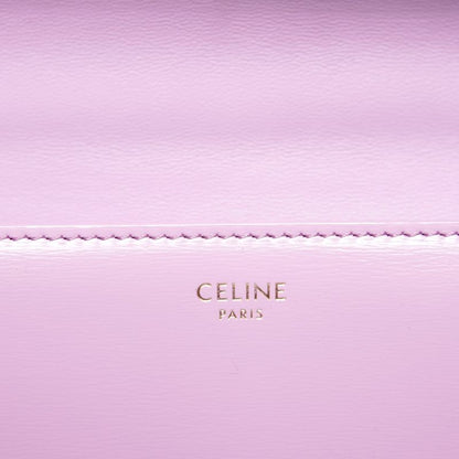 Celine Shoulder Bag Triomphe Chain Shiny Calfskin