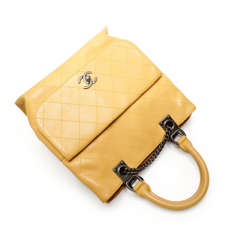 Chanel Handbag Gunmetal 2-Way