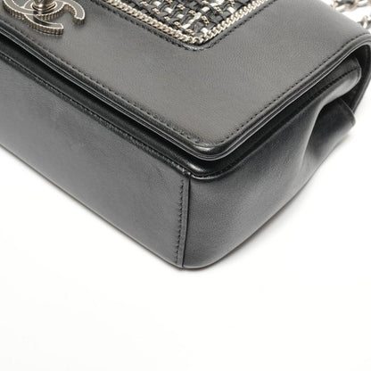Chanel Shoulder Bag Lambskin Double Flap Check