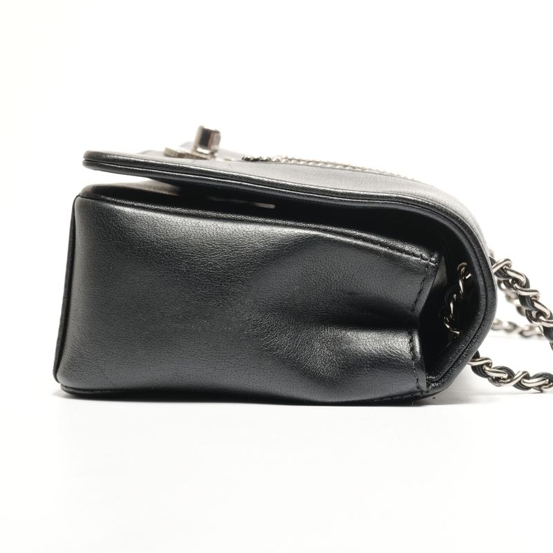 Chanel Shoulder Bag Lambskin Double Flap Check