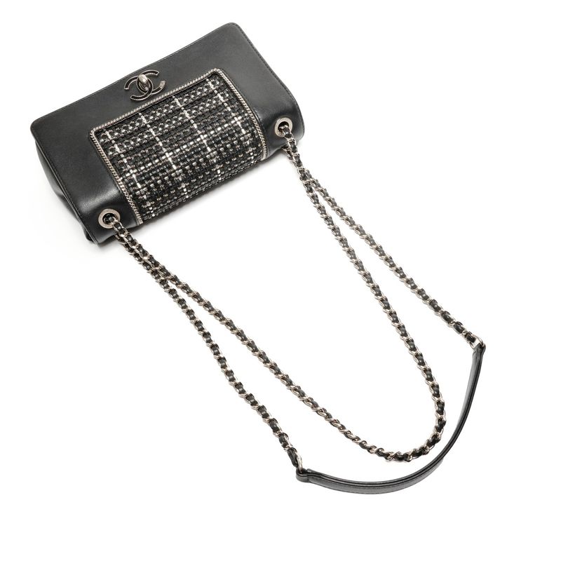 Chanel Shoulder Bag Lambskin Double Flap Check