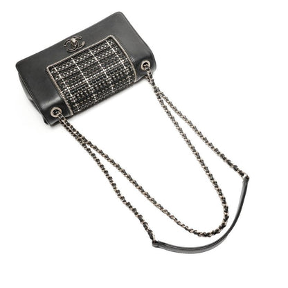 Chanel Shoulder Bag Lambskin Double Flap Check