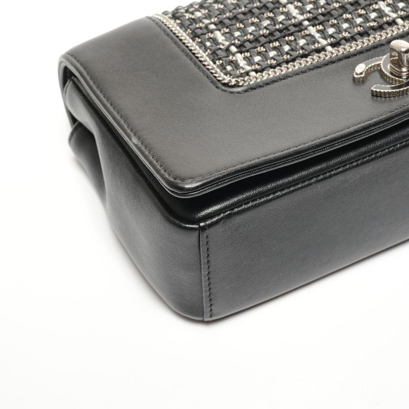 Chanel Shoulder Bag Lambskin Double Flap Check