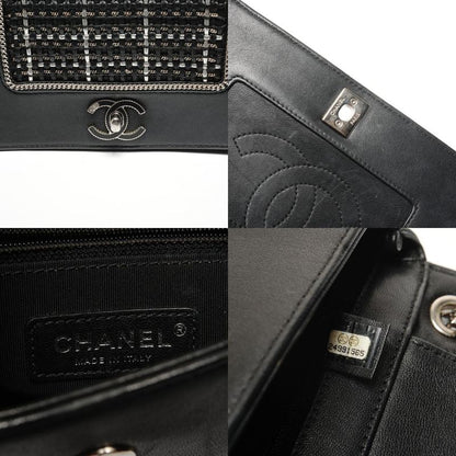 Chanel Shoulder Bag Lambskin Double Flap Check
