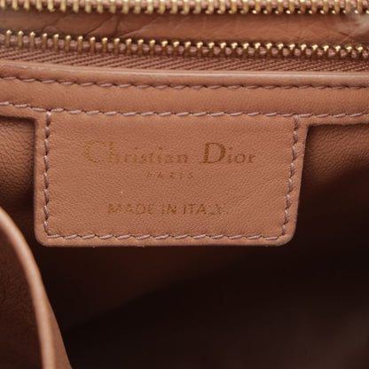 Dior Leather Galiano Era Hiver Libertine Hobo Shoulder Bag Pink Beige