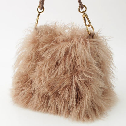 Dior Leather Galiano Era Hiver Libertine Hobo Shoulder Bag Pink Beige