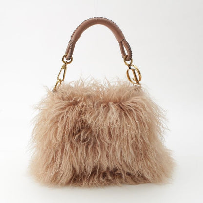 Dior Leather Galiano Era Hiver Libertine Hobo Shoulder Bag Pink Beige