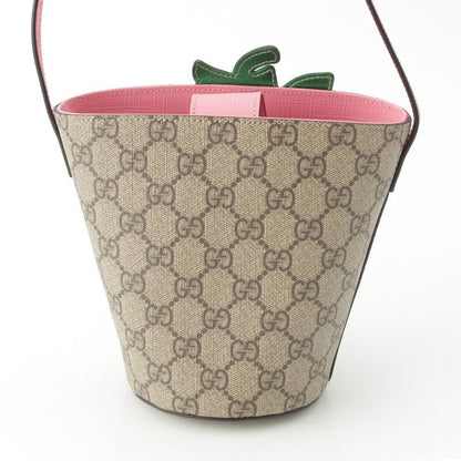 Gucci GG Supreme Strawberry Handbag Beige