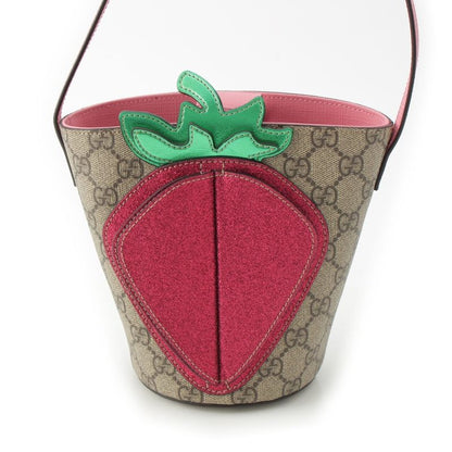 Gucci GG Supreme Strawberry Handbag Beige