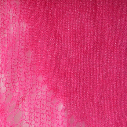 Saint Laurent Mohair Silk Lame Knit Sweater Top Pink