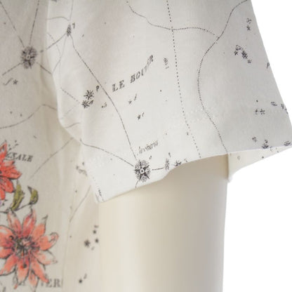 Dior Cotton Zodiac All Over Pattern Crew Neck Short Sleeve T-Shirt White Multicolor
