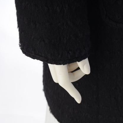 Dolce & Gabbana Wool Mohair Blend Long Coat Black 42