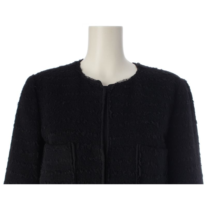 Dolce & Gabbana Wool Mohair Blend Long Coat Black 42