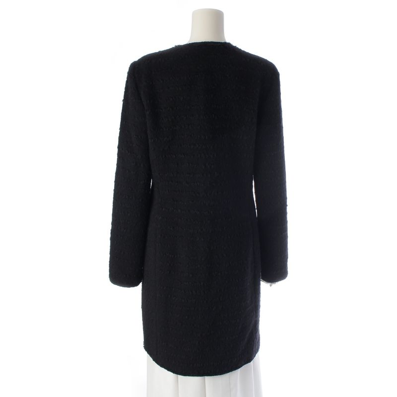 Dolce & Gabbana Wool Mohair Blend Long Coat Black 42