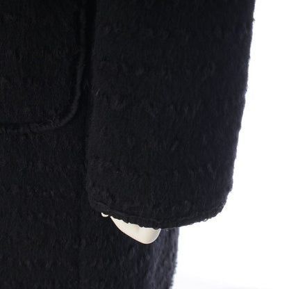 Dolce & Gabbana Wool Mohair Blend Long Coat Black 42