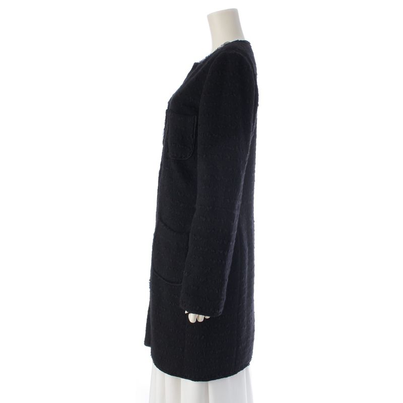 Dolce & Gabbana Wool Mohair Blend Long Coat Black 42