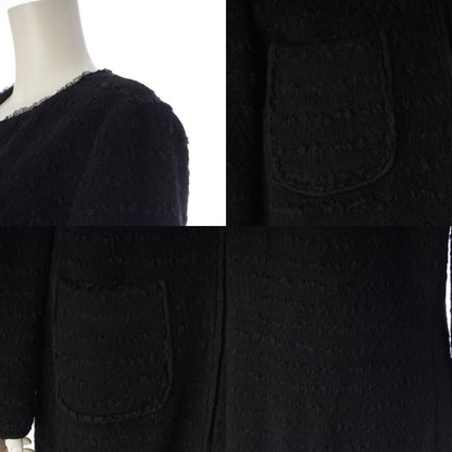 Dolce & Gabbana Wool Mohair Blend Long Coat Black 42