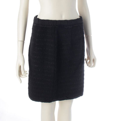 Dolce & Gabbana Wool Mohair Blend Collarless Jacket Skirt Set Black 44